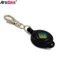 Promotional retractable plastic badge holder with metal dog hook